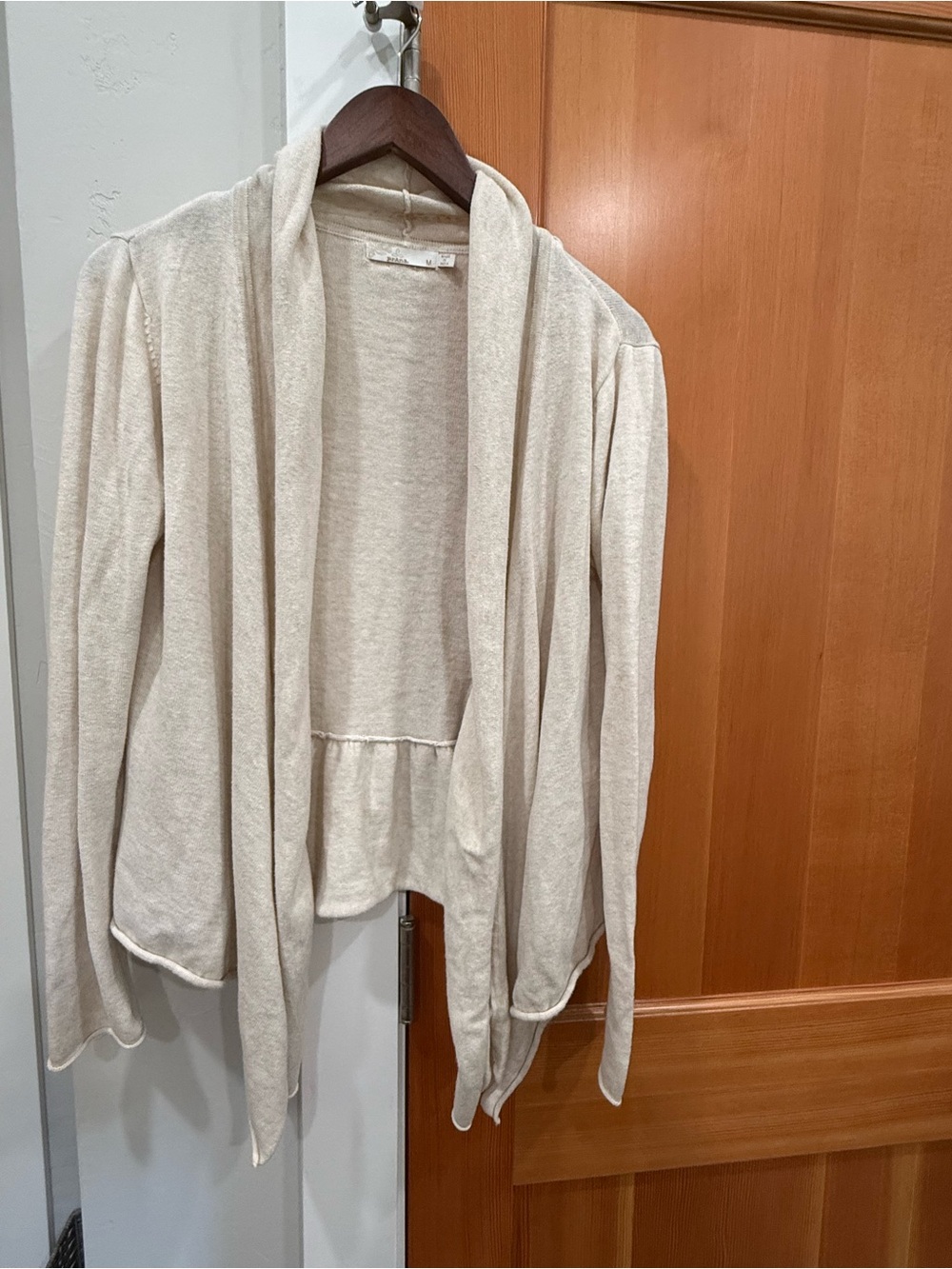 Prana Cream Open-Front Women's Cardigan